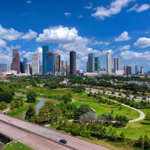 Aerial shot of Houston, Tx